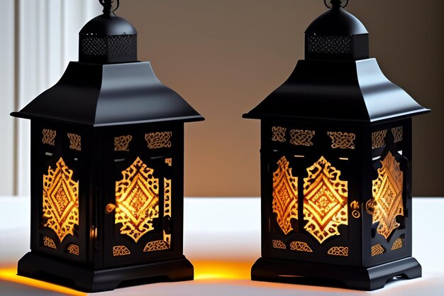 Foto Gratis Ramadan Kareem Eid Mubarak Sfondo della lampada marocchina vecchio stile