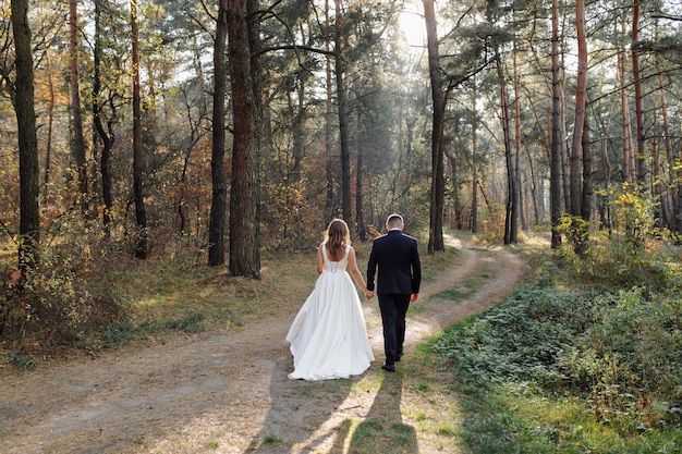 Foto romantica nella foresta delle fate. Bella donna