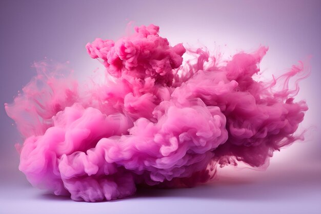 foto ultra realistica di alta qualità di un'esplosione di fumo di inchiostro pastello