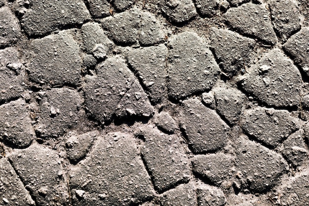 Frammento di un muro da una pietra scheggiata