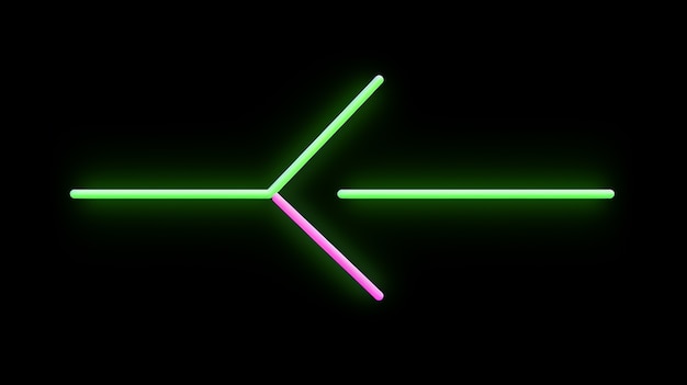 Freccia con colori neon brillanti