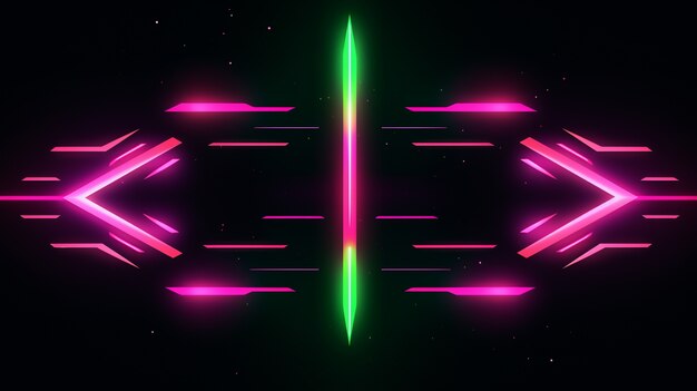 Freccia con colori neon brillanti