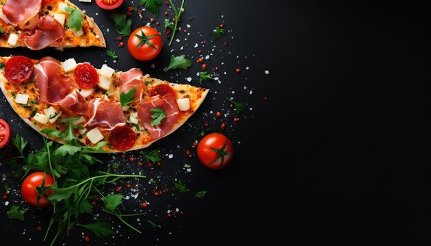 Freschezza e gourmet su una tavola in legno rustica generata dall'IA