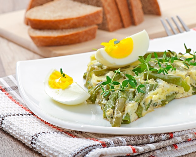 Frittata con fagiolini