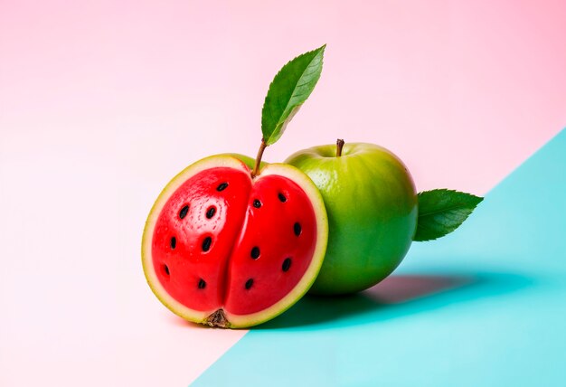 Frutta surreale in studio