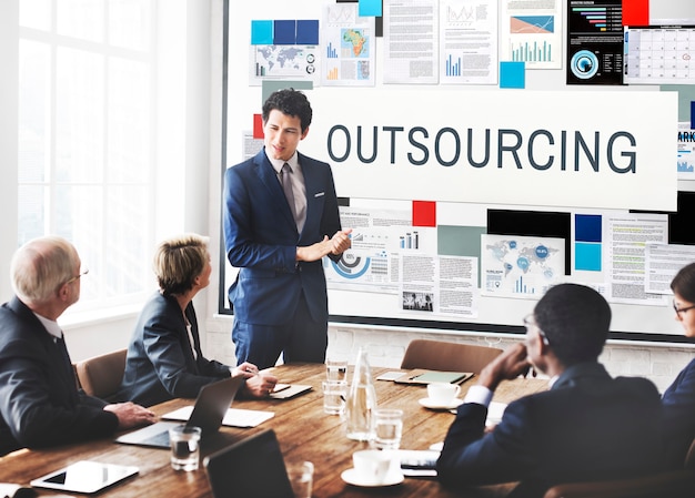 Funzione di outsourcing attività contratto Business Concept