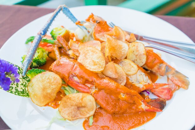 Gamberi fritti al curry