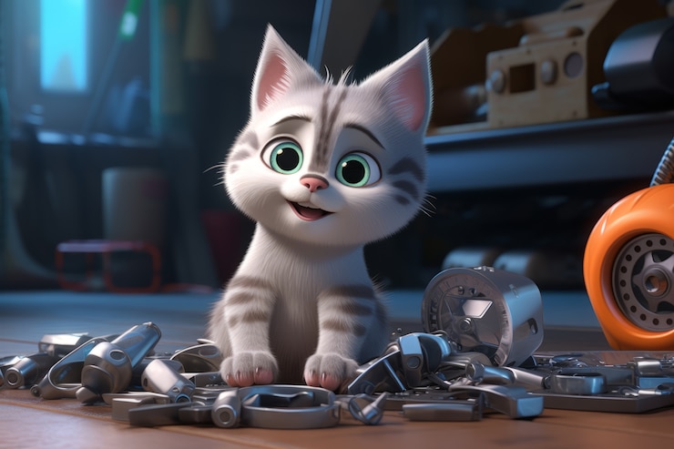 Foto gratuito gatto carino in casa