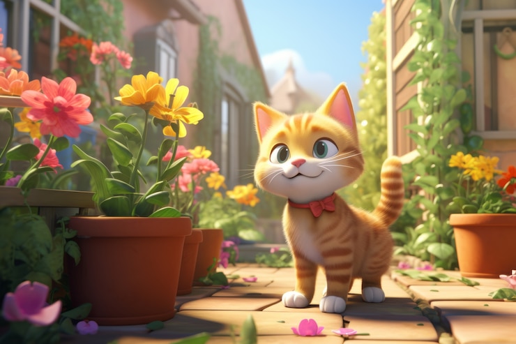 Foto gratuito gatto carino in natura