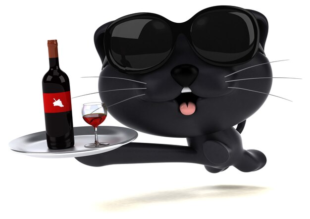 Gatto divertente - illustrazione 3D