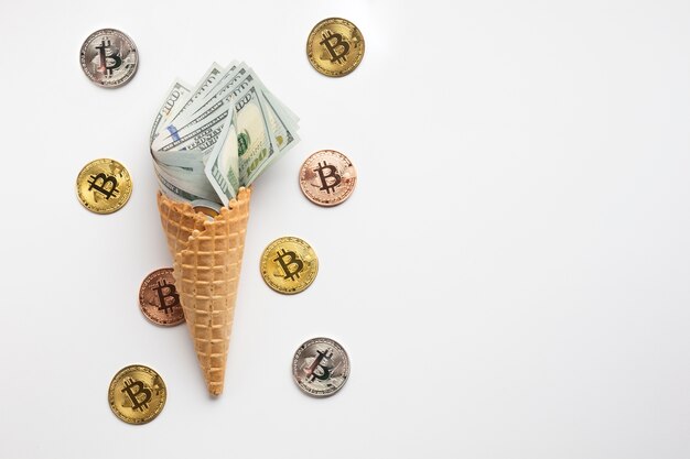 Gelato valutario con bitcoin
