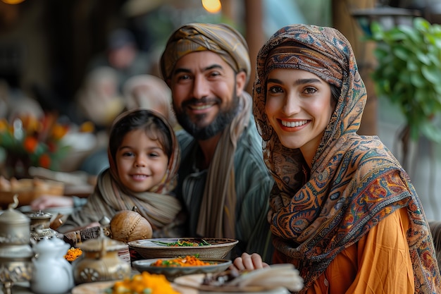 Gente che celebra insieme il Ramadan