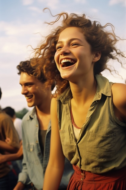 Gente che si diverte al festival