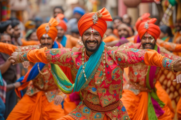 Gente realistica che celebra il gudi padwa.