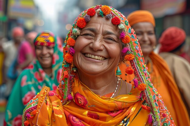 Gente realistica che celebra il gudi padwa.