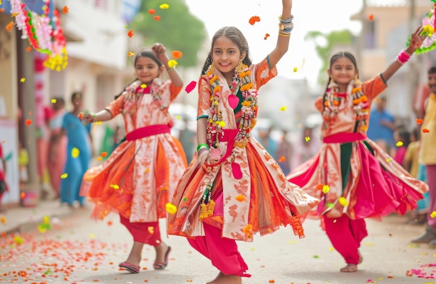 Gente realistica che celebra il gudi padwa.