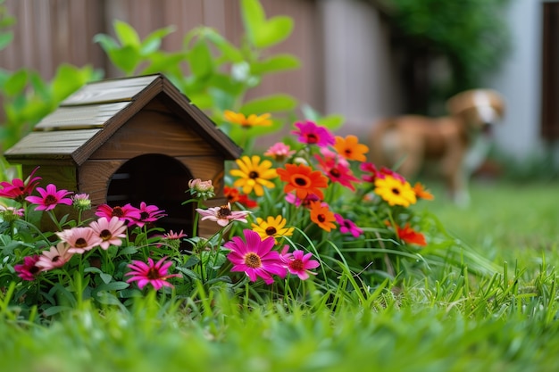 Giardino sostenibile fotorealistico con piante coltivate in casa