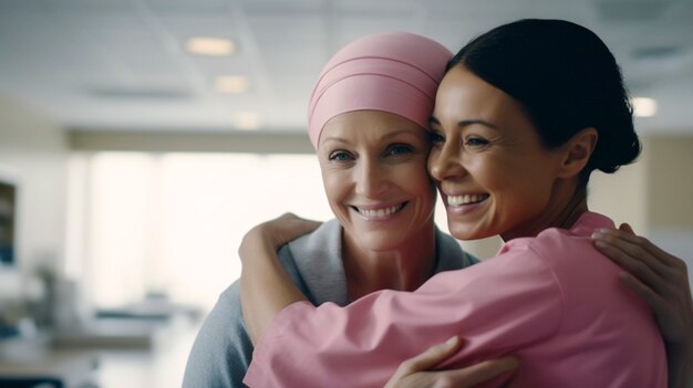 Giornata mondiale del cancro con persone che si abbracciano