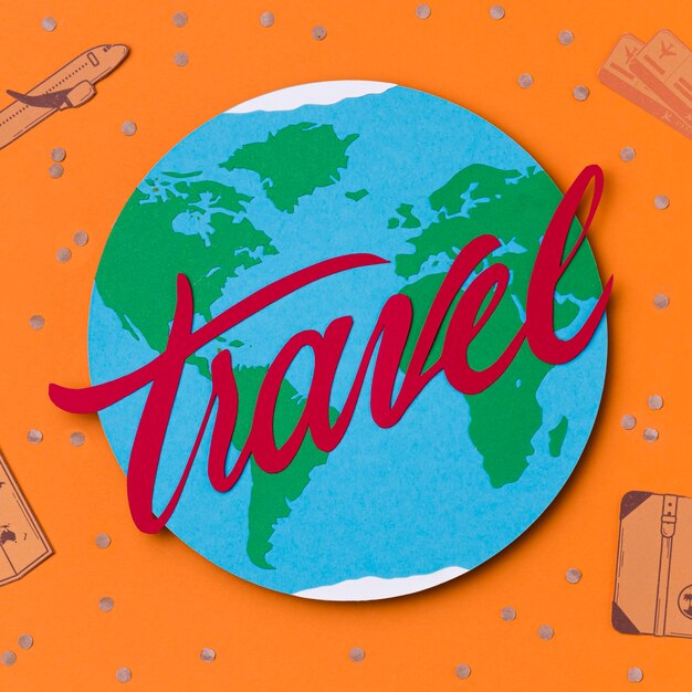 Giornata mondiale del turismo con scritte
