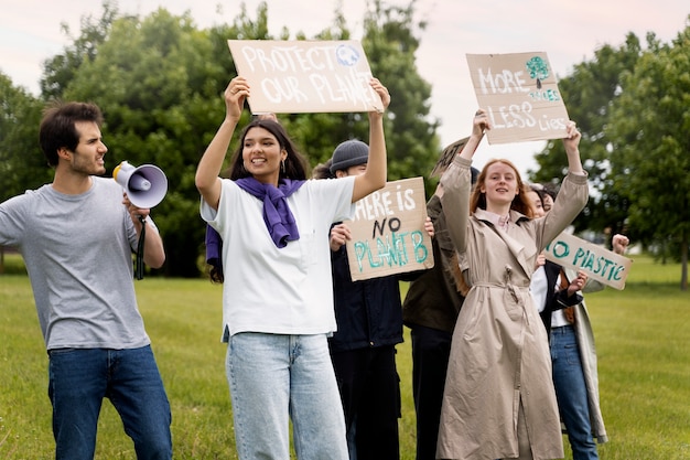 Giovani attivisti in azione