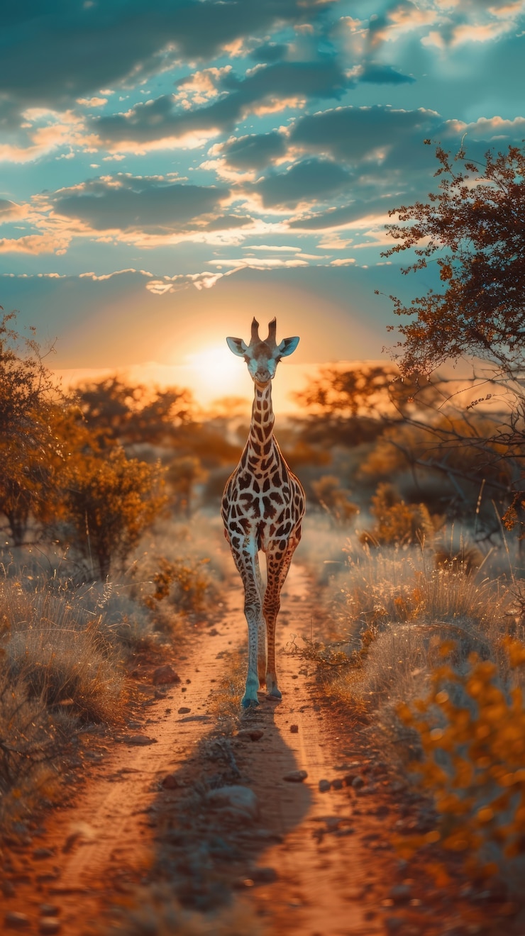 Foto gratuito giraffe in natura