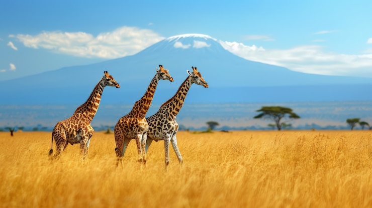 Foto gratuito giraffe in natura