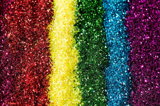 Glitter riflettenti arcobaleno