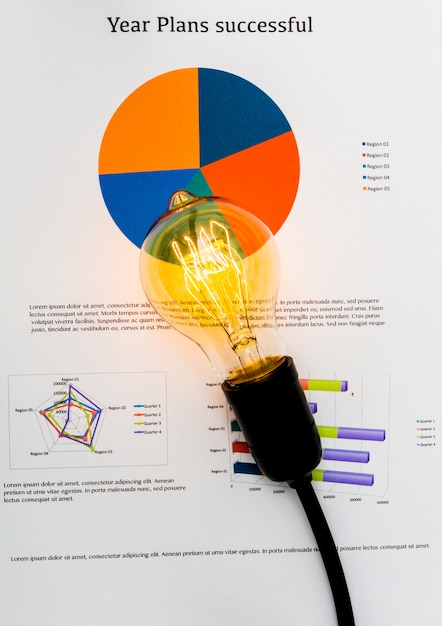 Grafici con una lampadina in cima