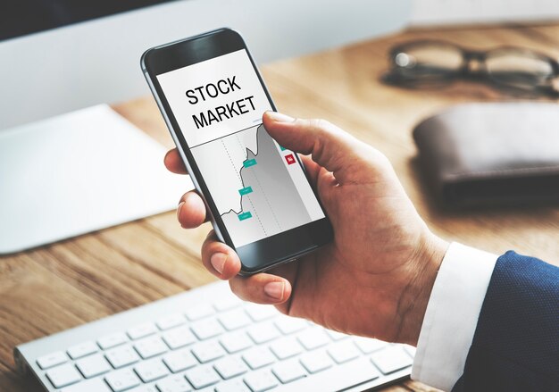 Grafico degli investimenti di economia di borsa del mercato azionario