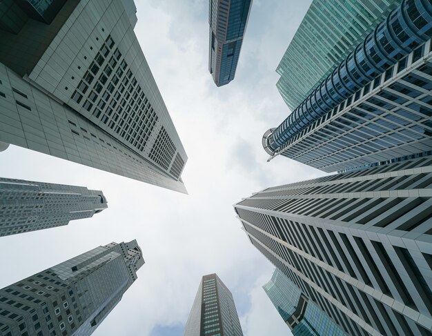 Grattacieli nel quartiere centrale degli affari di Singapore