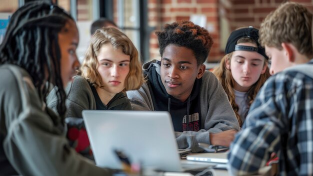 Gruppo di adolescenti e giovani diversi che svolgono attività insieme per celebrare la Giornata mondiale delle competenze giovanili