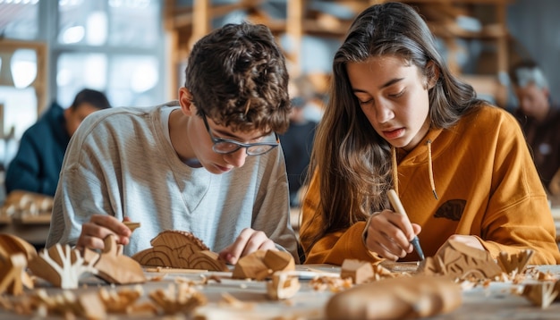 Gruppo di adolescenti e giovani diversi che svolgono attività insieme per celebrare la Giornata mondiale delle competenze giovanili