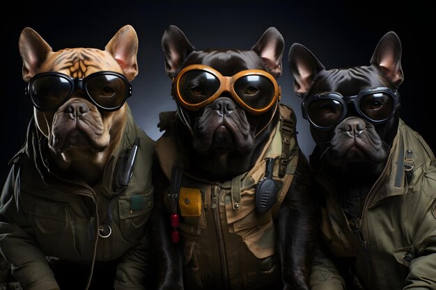 gruppo di animali domestici di moda