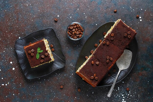 Gustosa torta tiramisù fatta in casa.