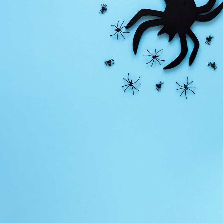 Foto gratuito halloween inquietante di vista superiore con lo spazio della copia
