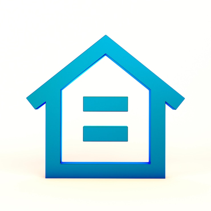 Foto gratuito home icona segno frontale in sfondo bianco