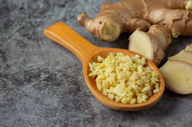 Honey Lemon Ginger Juice Prodotti alimentari e bevande dall'estratto di zenzero Concetto di nutrizione alimentare.