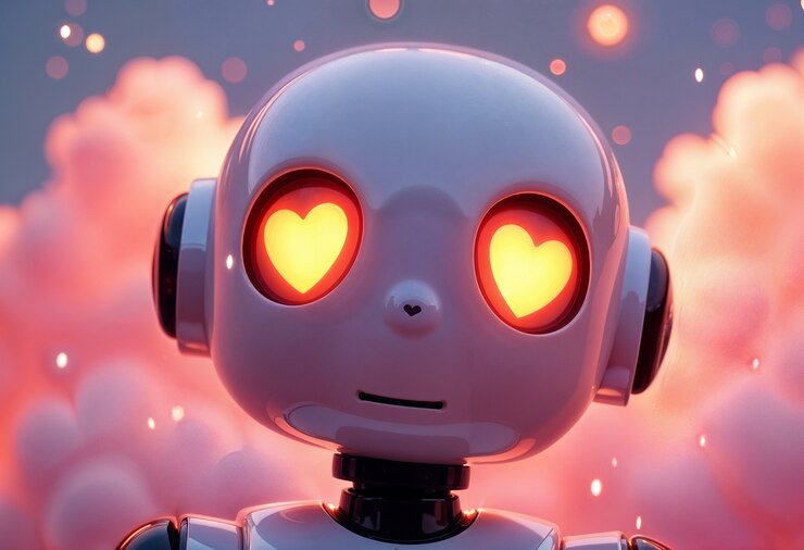 Foto gratuito i robot innamorati festeggiano il giorno di san valentino