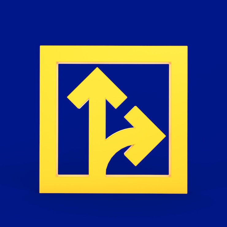 Foto gratuito icona di direzione lato anteriore