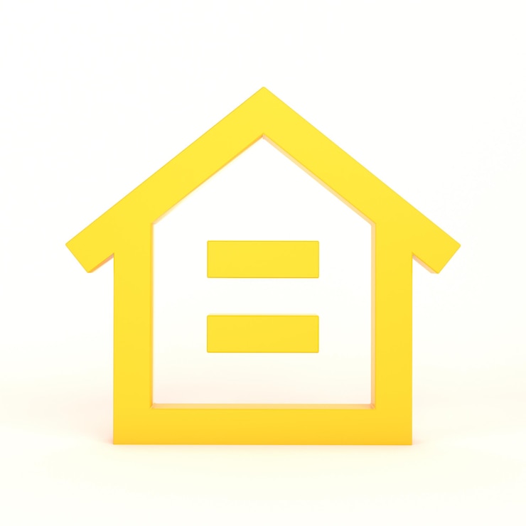 Foto gratuito icona home lato anteriore con sfondo bianco