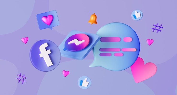 Foto gratuito icone di comunicazione e social media