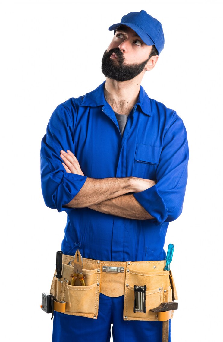 Foto gratuito idraulico pensiero