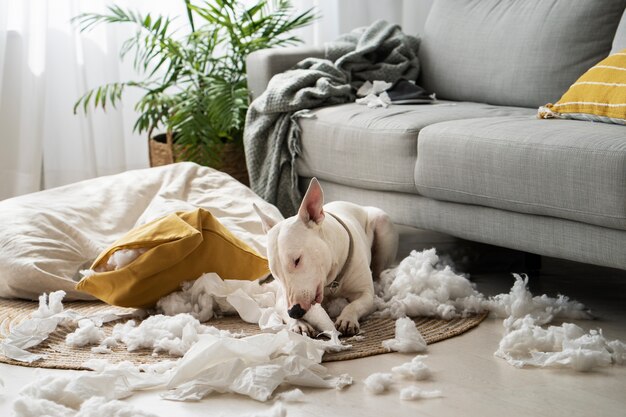 Il cane cattivo fa un pasticcio