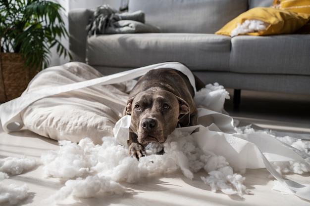 Il cane cattivo fa un pasticcio