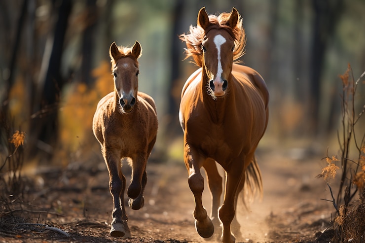 Foto gratuito il cavallo nella natura genera immagine