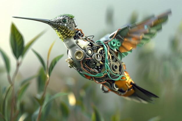 Il colibrì robot futuristico