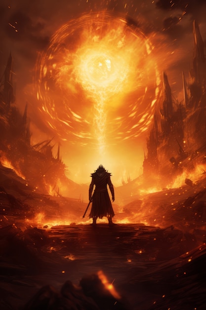 Il mitico videogioco ha ispirato il paesaggio con il fuoco