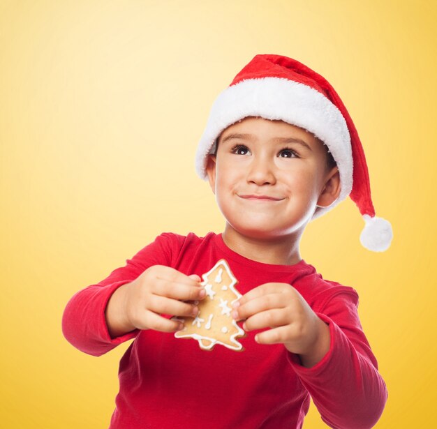 Il ragazzo con un albero biscotto