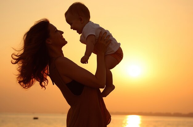 Il rapporto tra una madre affettuosa e il suo bambino