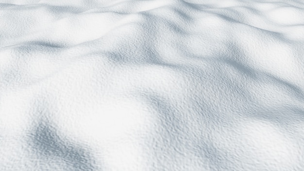 Il rendering 3D di neve close up